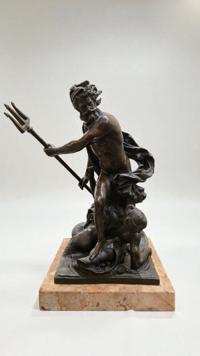Scultura "Nettuno che calma le onde furiose", da Lambert-Sigisbert, XIX secolo-photo-1