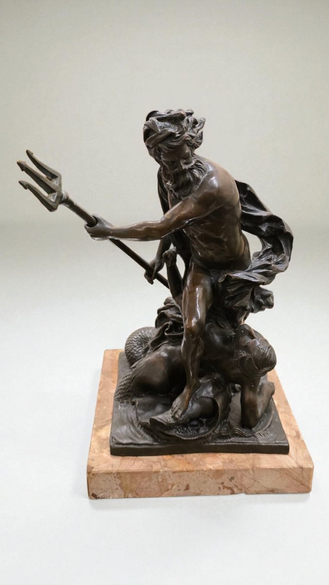 Scultura "Nettuno che calma le onde furiose", da Lambert-Sigisbert, XIX secolo-photo-2