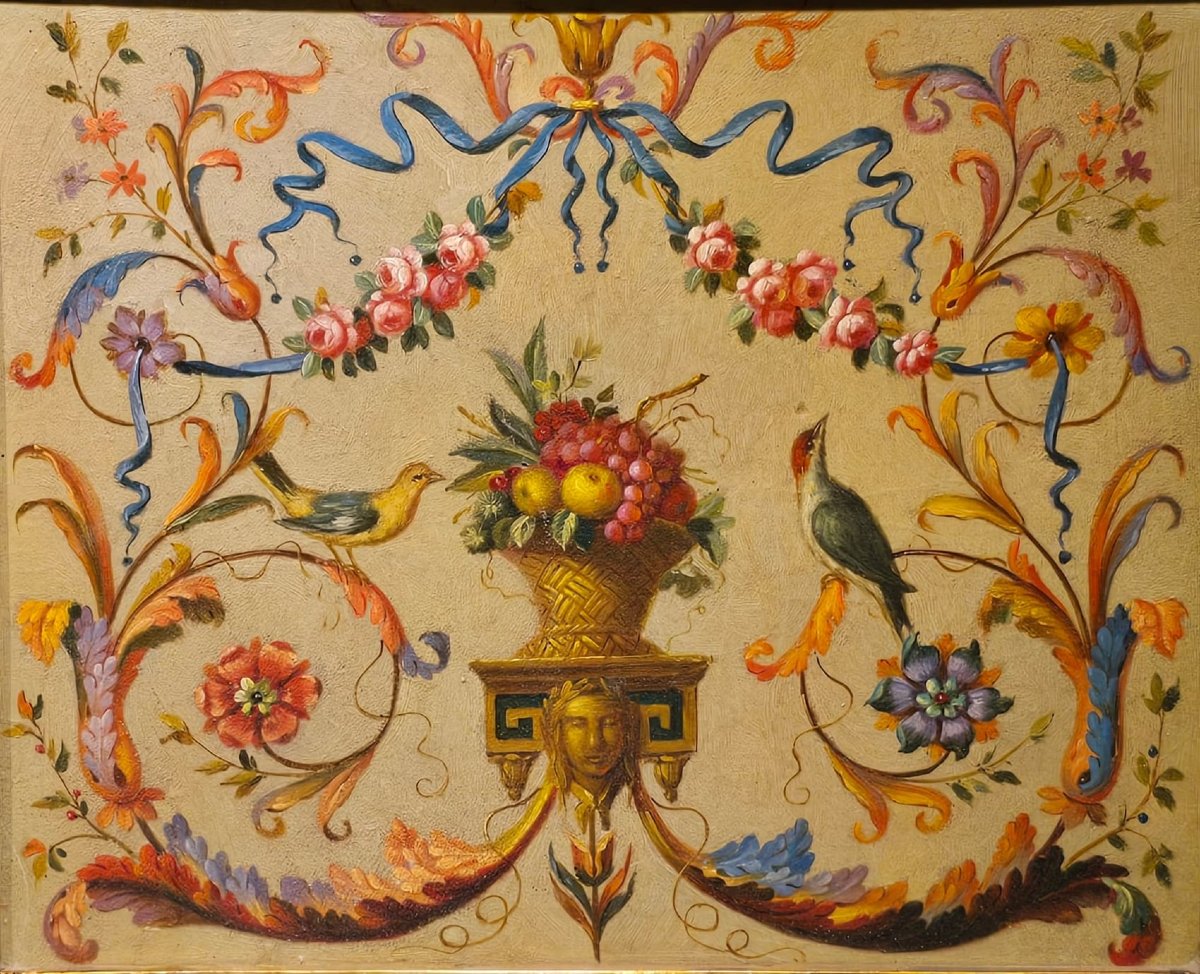 Cerchia di Fedele Fischetti, XVIII secolo, olio su tela applicato su cartone-photo-2