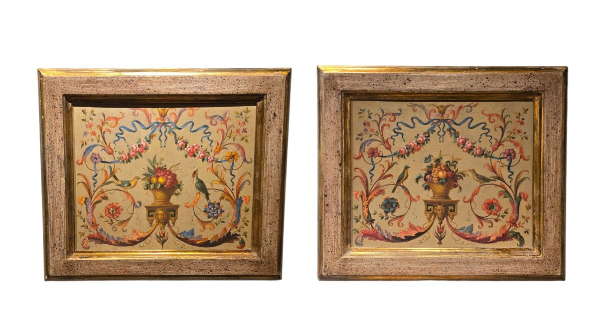 Cerchia di Fedele Fischetti, XVIII secolo, olio su tela applicato su cartone