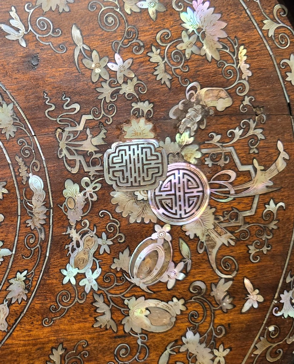 Vassoio ovale in legno e madreperla (Cina meridionale/Indocina), fine XIX secolo-photo-3