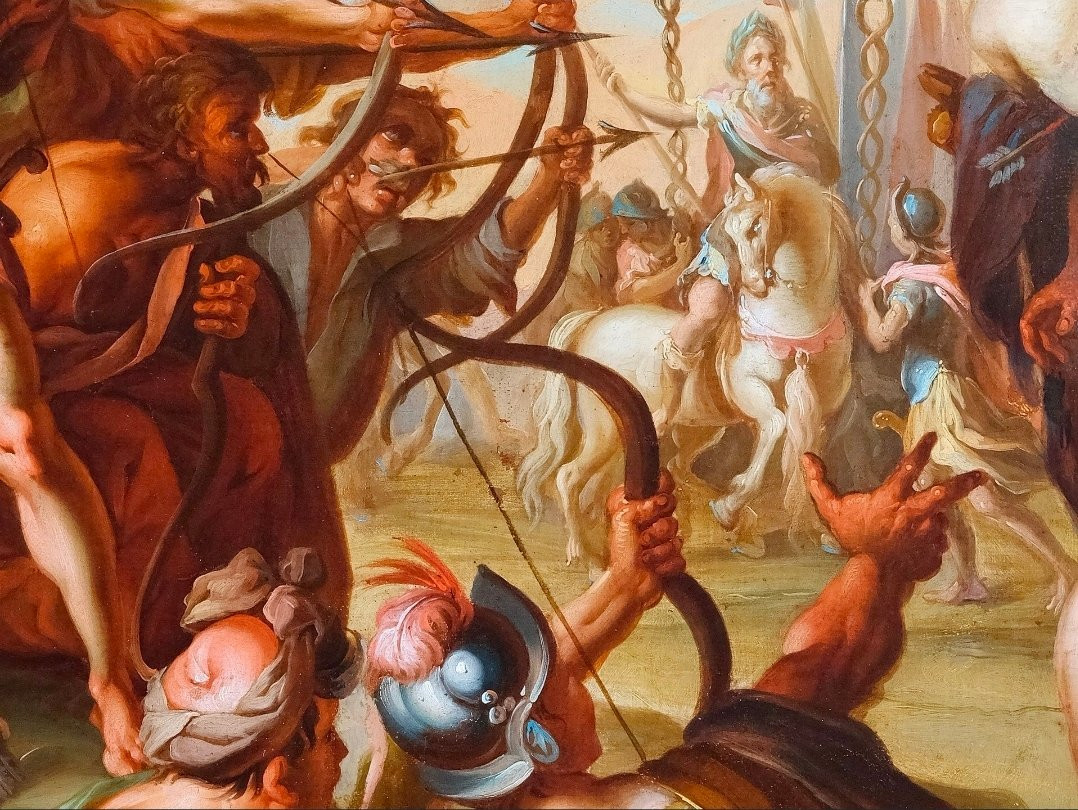 San Sebastiano, Metà del XVII secolo, Olio su tela-photo-2