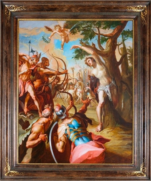 San Sebastiano, Metà del XVII secolo, Olio su tela-photo-3