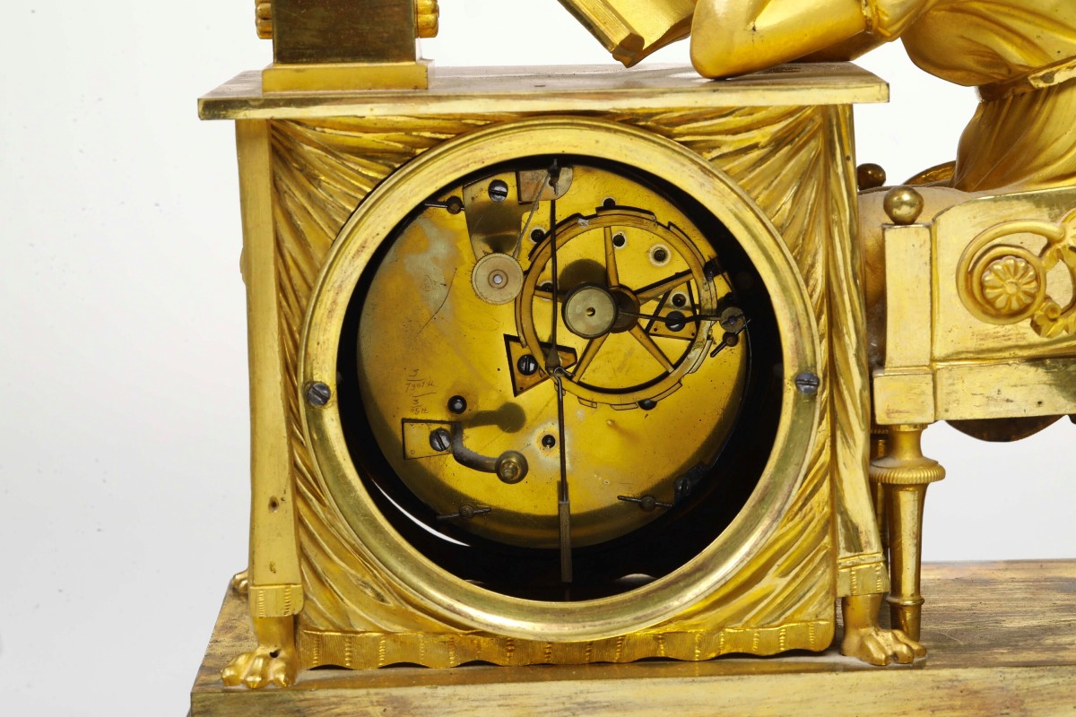 Orologio "La Lettrice". Francia, periodo Impero, XIX secolo, modello di Jean André Reiche-photo-2