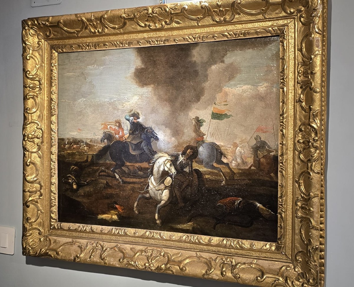 Scena di battaglia del XVII secolo.  "Scontro di cavalleria"-photo-3
