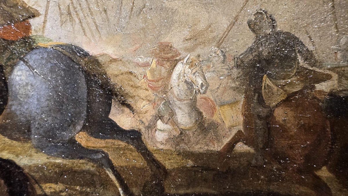 Scena di battaglia del XVII secolo.  "Scontro di cavalleria"-photo-2