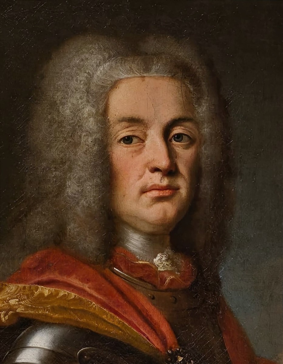 Ritratto di un dignitario in armatura, olio su tela, fine XVII/inizio XVIII secolo.-photo-2