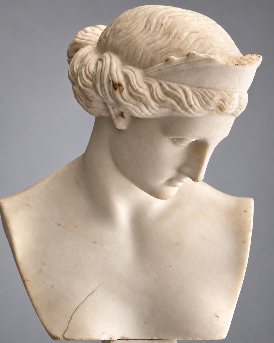Vacca Chiatamone – Busto della Venere di Capua in marmo statuario – Napoli, XIX secolo-photo-2