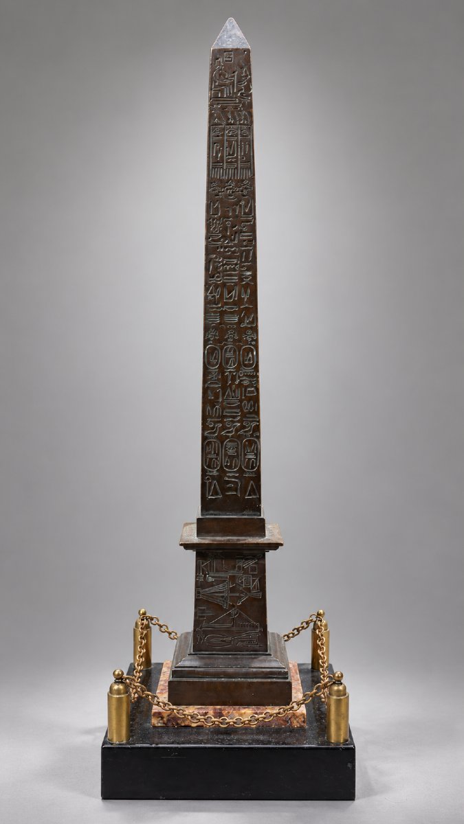 Obelischi in bronzo e marmo, fine XIX-photo-1