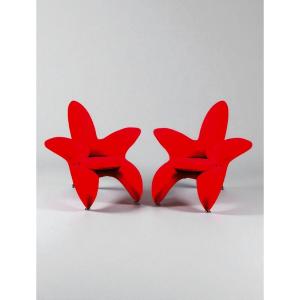 Coppia di poltrone 'Getsuen', design Masanori Umeda per Edra, 1990