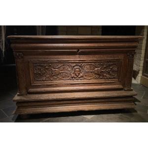 Cassa nuziale rinascimentale della fine del XVI secolo. Italia