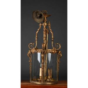 Lanterna a sospesione antica - Nap III - Fine XIX secolo - Bronzo dorato