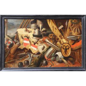 Anonymous Painter From The End Of The 17th Century, Still Life Commemorating The Battle Of Vienna In 1683