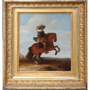 Jan Martsen De Jonge (circa 1609 - After 1647), Portrait Of A Young Rider Performing The Levade