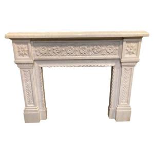 White Marble Fireplace