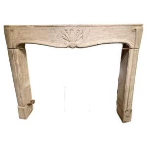 Limestone Fireplace