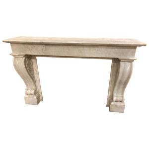 White Marble Fireplace, 19th Century