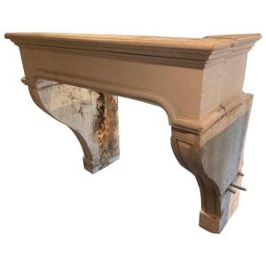 Limestone Fireplace