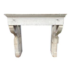 Louis XIII Style Fireplace Mantel In French Limestone