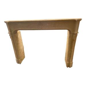 French Limestone Fireplace Mantel