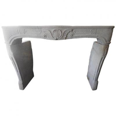 Fireplace In Volcanic Basalt Stone 'pierre De Volvic', 18th Century