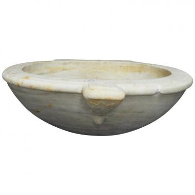 19th Century White Marble Sink