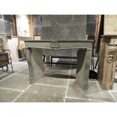 Small Fireplace In Grey Stone, 18th Century