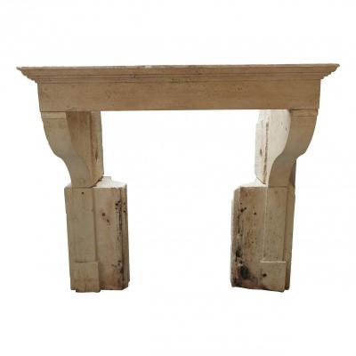 Louis Philippe Limestone Fireplace, Early 19th Century