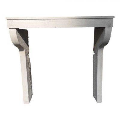 Louis XVI Fireplace In Burgundy Stone, 19th Century