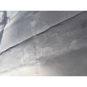 Antique Linen And Silk Damask Tablecloth With A Hunting Scene – Figurative Scene – 19th Century 