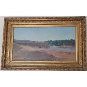 Antoine Gadan (1854-1934) - Orientalist - The Encampment In The Wadi In Southern Algeria -  