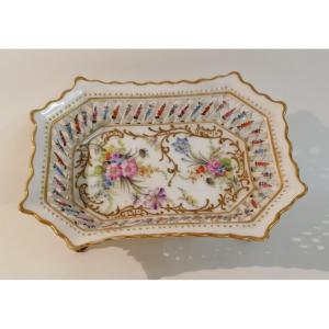 Porcelain And Gilt Bronze Dish By Mrs. Franziska Hirsch - 19th Century - Meissen
