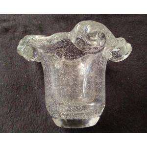 Daum - Bubble Vase - Art Deco - 5 Roses - 1926 