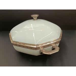 Raynaud' Dinner Service In Porcelain, Celadon, Agate Patina - 1970 - 1975