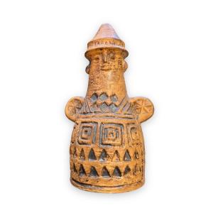Amazing Anthropomorphic Ceramic Incense Burner Attributed To Huguette And Marius Bessone