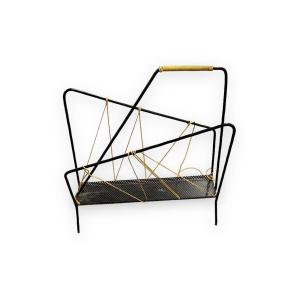 Scoubidou Magazine Rack And Black Metal By Mathieu Matégot