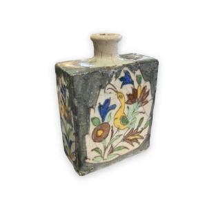 Glazed Ceramic Bottle Iznik Pattern