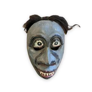 Topeng Indonesia Mask In Polychrome Wood