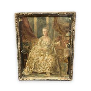 Oil On Canvas Courtesan After Latour