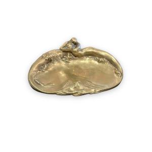 Bronze Tidy Box Couple Entwined Erotica Bearing The Signature Of Sasportas