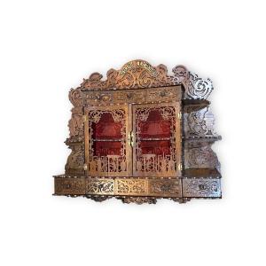 Armoire étagère à Pharmacie Asiatique En Bois Exotique