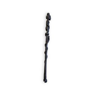 African Cane In Dark Wood Character And Snake