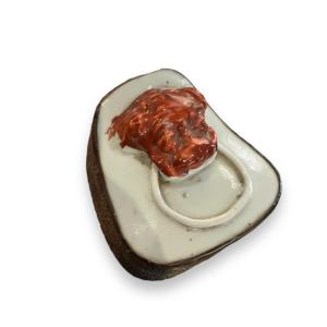 Chinese Box In Porcelain And Silver Metal Fô Dog