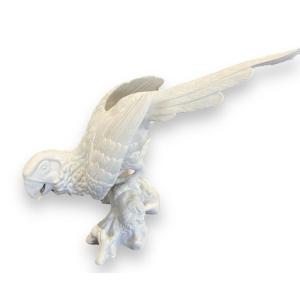 Important 19th Century Parrot Biscuit Signed Marion