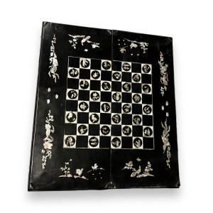 Game Board In Lacquered Wood And Mother-of-pearl China