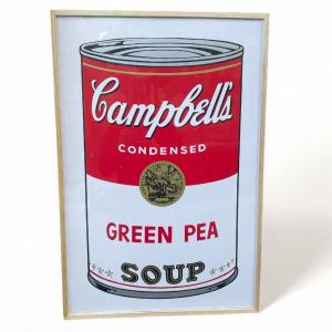Andy Warhol Campbell Green Pot Soup Color Screen Print