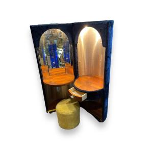 Luigi Masssoni Cylindrical Dressing Table For Poltrona Frau Italy 1970
