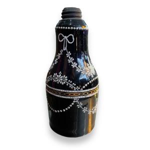 Old Enameled And Gilded Glass Bottle