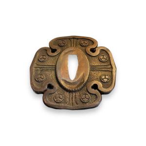 Tsuba In Bronze Japan 19th Edo Period
