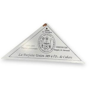 Commemorative Enameled Masonic Plaque Freemason Obedience Of Cahors
